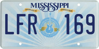 MS license plate LFR169