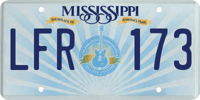 MS license plate LFR173