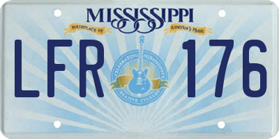 MS license plate LFR176