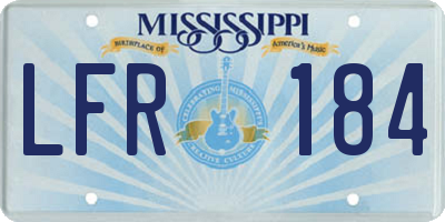 MS license plate LFR184