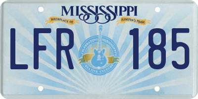 MS license plate LFR185