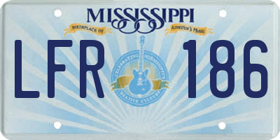 MS license plate LFR186