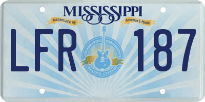 MS license plate LFR187