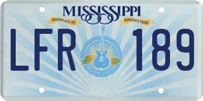 MS license plate LFR189