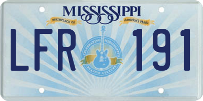 MS license plate LFR191