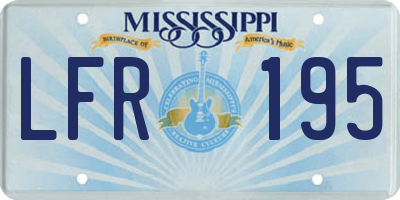 MS license plate LFR195
