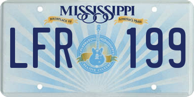 MS license plate LFR199