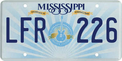 MS license plate LFR226