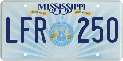 MS license plate LFR250