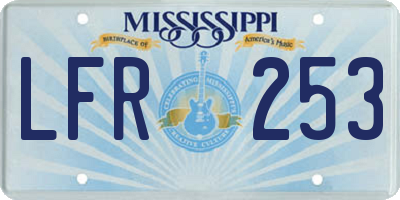 MS license plate LFR253