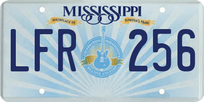 MS license plate LFR256