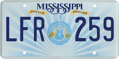 MS license plate LFR259