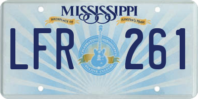 MS license plate LFR261