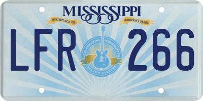 MS license plate LFR266