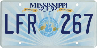 MS license plate LFR267