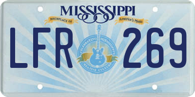 MS license plate LFR269