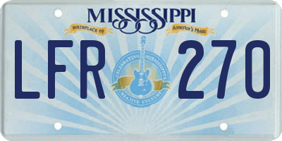 MS license plate LFR270