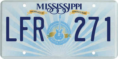 MS license plate LFR271