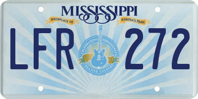 MS license plate LFR272