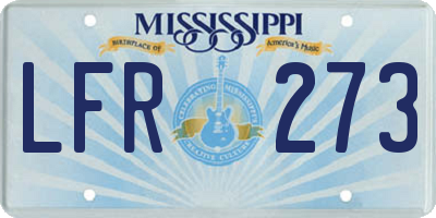 MS license plate LFR273