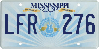 MS license plate LFR276