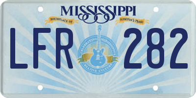 MS license plate LFR282