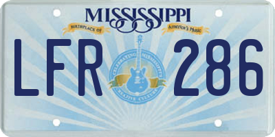 MS license plate LFR286