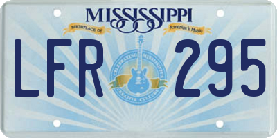 MS license plate LFR295
