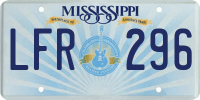 MS license plate LFR296