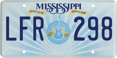 MS license plate LFR298