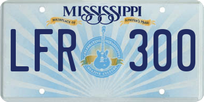 MS license plate LFR300