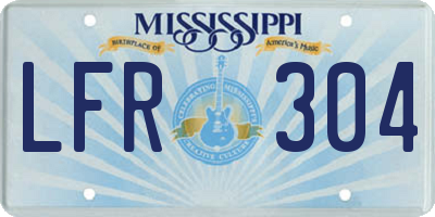 MS license plate LFR304