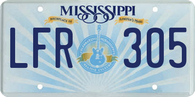 MS license plate LFR305