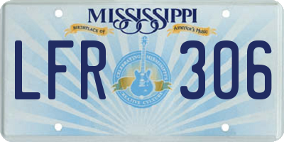 MS license plate LFR306