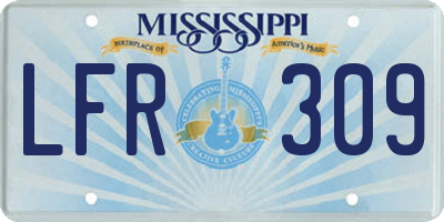 MS license plate LFR309
