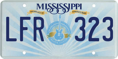 MS license plate LFR323