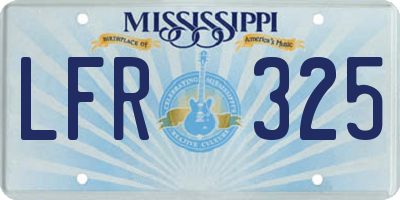 MS license plate LFR325