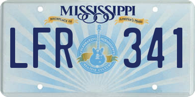 MS license plate LFR341