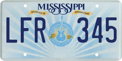 MS license plate LFR345