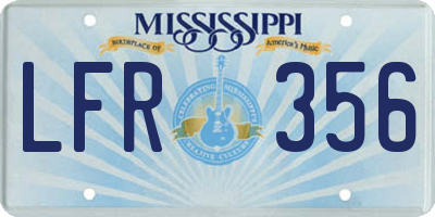 MS license plate LFR356