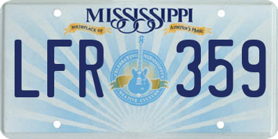 MS license plate LFR359