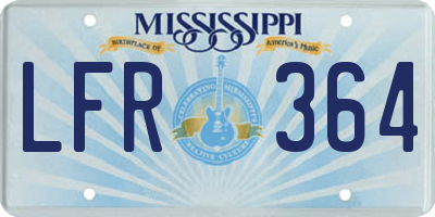 MS license plate LFR364