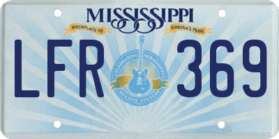 MS license plate LFR369