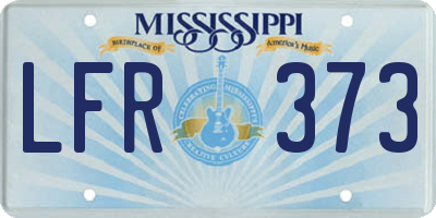 MS license plate LFR373