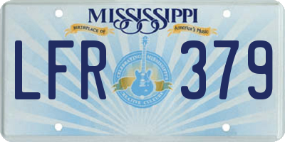 MS license plate LFR379