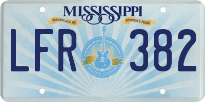 MS license plate LFR382