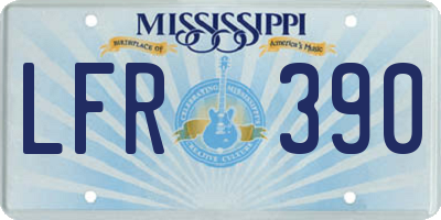 MS license plate LFR390