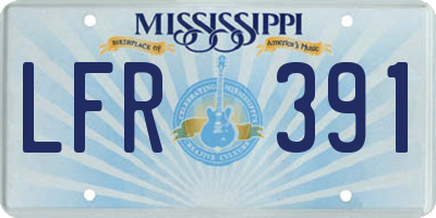 MS license plate LFR391