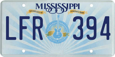 MS license plate LFR394