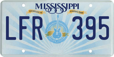 MS license plate LFR395